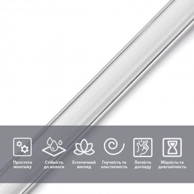 Молдинг 3000х20х8,5 мм Білий зі сріблом SW-00002674