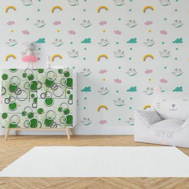 Самоклеюча плівка на паперовій основі 0,45х10м х 0,07мм Зелені дерева SW-00000797