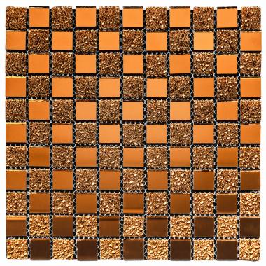 Мозаика из декоративного стекла 298х298х4,5мм Оранж SW-00002360