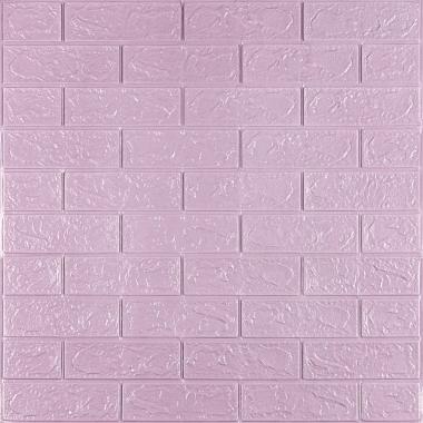 3D панель самоклеющаяся 700x770x3мм кирпич Светло-фиолетовый (015-3) SW-00000574