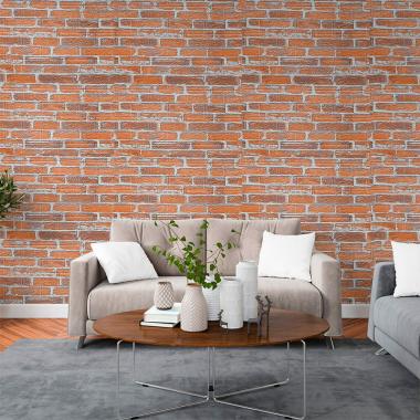 Самоклеющаяся 3D панель 3080х700х3мм Рыжий Екатеринославский Кирпич SW-00001762