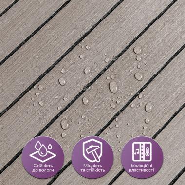 Покрытие виниловое самоклеющееся 3D рейки 600х600х2,8мм Дуб мокко SW-00002201