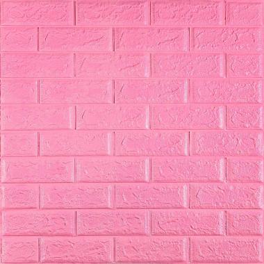 3D панель самоклеюча 700х770х5мм цегла Рожевий (004-5) SW-00000143