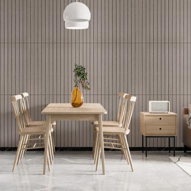 Покрытие виниловое самоклеющееся 3D рейки 600х600х2,8мм Дуб мокко SW-00002201