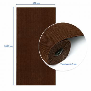 Самоклеящаяся плитка под ковролин в рулоне коричневый 600х3000мм SW-00002586