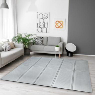 Дитячий складний термокилимок однотонний 2000х1500х10мм Сірий (299) SW-00001187