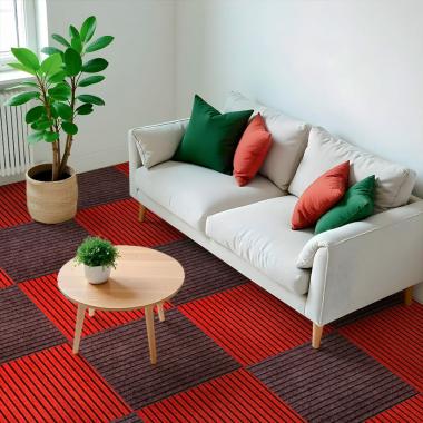 Самоклеящаяся плитка под ковролин мокко 600х600х4,5мм SW-00002489