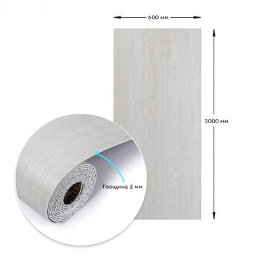 Самоклеюча вінілова плитка в рулоні 600х3000х2мм Молочна Мат SW-00001181