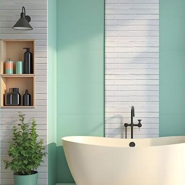 Декоративная ПВХ панель 960х480х4мм Белый кирпич SW-00001427