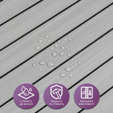 Покрытие виниловое самоклеющееся 3D Рейки в рулоне Скандинавский Белый Шпон 600х2900х3мм SW-00002904