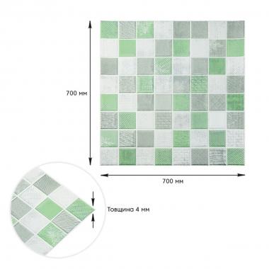Панель стінова 3D 700х700х4мм Мозаїка зелена SW-00002010