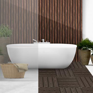 Композитная плитка ДПК 300х300х23мм Кедр (D) SW-00001705