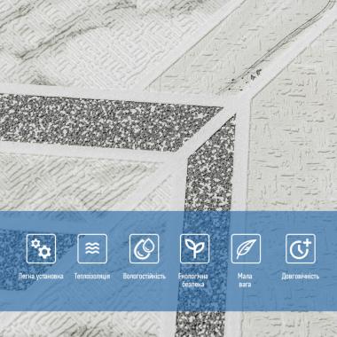 Панель стінова 3D 680х680х4мм Абстракція сіра SW-00001990