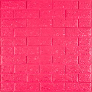 3D панель самоклеюча 700х770х5мм цегла Малинова-червона (108-5) SW-00001364