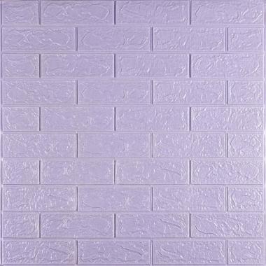 Самоклеющаяся 3D панель 3080х700х3мм Светло-фиолетовый кирпич SW-00001758