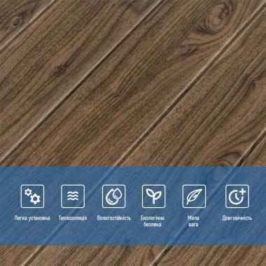 Декоративная 3D панель самоклейка 700x700x5мм Темный дуб (083) SW-00000018