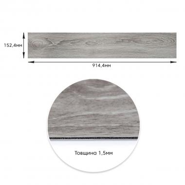 Самоклеящаяся виниловая плитка 152.4х914.4х1.5мм Мат SW-00001131