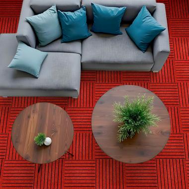 Самоклеюча плитка під ковролін бургунді 300х300х4,5мм SW-00002486