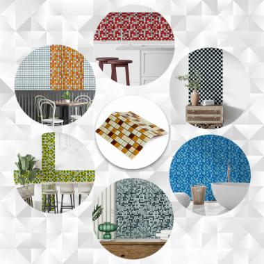 Мозаика из декоративного стекла 298х298х4,5мм Коричневая SW-00002363