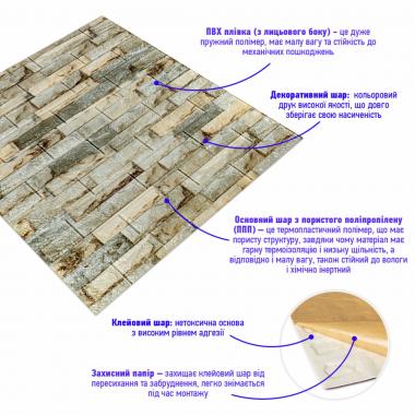 Панель стеновая 3D 700х770х5мм Екатеринославский кирпич SW-00003309