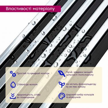 Рейка декоративная PS 2900х115х12мм Черный с серебром SW-00002133