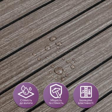 Покрытие виниловое самоклеющееся 3D Рейки в рулоне Металический пепел 600х2900х3мм SW-00002903