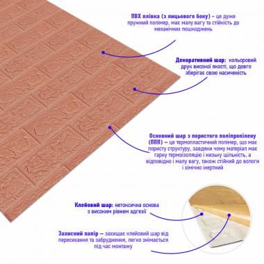 Панель стеновая в рулоне 3D 700х19600х3мм Пудра SW-00001919