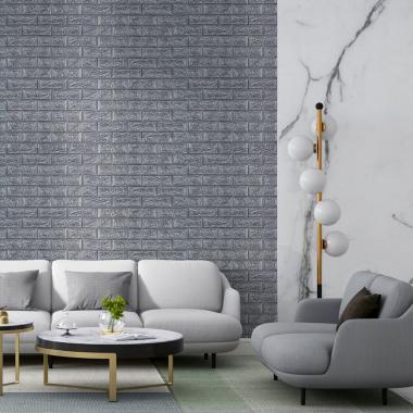 R017-2-20 Панель стінова у рулоні 3D 700х19600х2мм Срібло SW-00002278