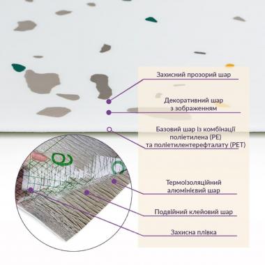 Самоклеящаяся стеновая PET плитка в рулоне 600х3000х2мм SW-00001695