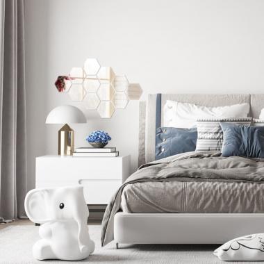 Зеркальный декор акриловый самоклеющийся 80*70мм серебро, 12шт (D) SW-00002511