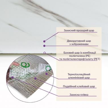 Самоклеящаяся стеновая PET плитка в рулоне 600х3000х2мм SW-00001691