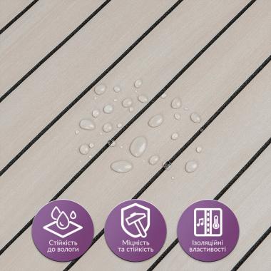 Покрытие виниловое самоклеющееся 3D Рейки в рулоне Кедр Серебряный 600х2900х3мм SW-00002902