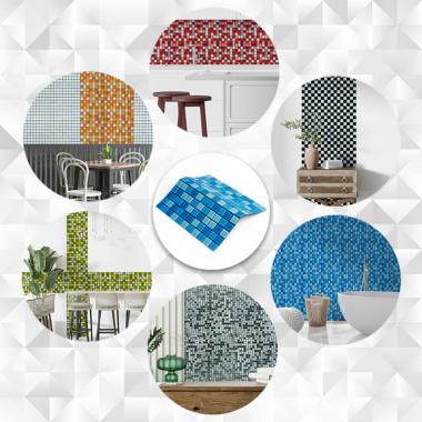 Мозаика из декоративного стекла 298х298х4,5мм Голубая SW-00002354