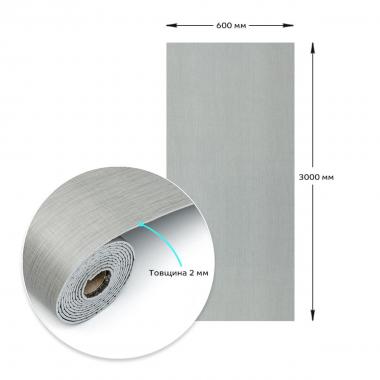 Самоклеящаяся виниловая плитка в рулоне 600х3000х2мм Светло-серый холст Мат SW-00002033