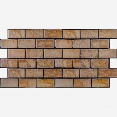 Декоративная ПВХ панель кирпич 960х480х4мм Коричневый мрамор SW-00001428