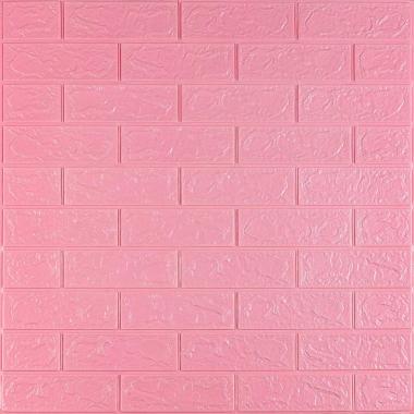 3D панель самоклеющаяся 700х770х3мм кирпич Розовый (004-3) SW-00000231