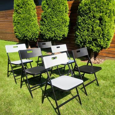 Набір мебелів складний (Стіл і 4 стільця), Білий (з сумкою) SW-00001540