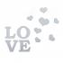 Зеркальный декор акриловый самоклеющийся Love серебро,11шт (D) SW-00002495