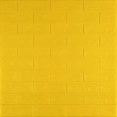 3D панель самоклеющаяся 700х770х3мм кирпич Желтый (010-3) SW-00001894