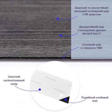 Самоклеящаяся виниловая плитка 152.4х914.4х1.5мм Мат (D) SW-00002968