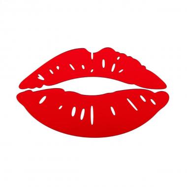 Зеркальный декор акриловый самоклеющийся Губы красные, 2шт (D) SW-00002500