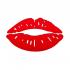 Зеркальный декор акриловый самоклеющийся Губы красные, 2шт (D) SW-00002500