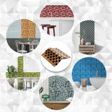 Мозаика из декоративного стекла 298х298х4,5мм Оранж SW-00002360