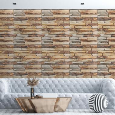 Панель стінова 3D 680х680х4мм Коричневий сланець SW-00002002