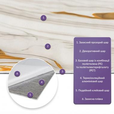 Самоклеящаяся стеновая PET плитка в рулоне 600х3000х2мм SW-00002635