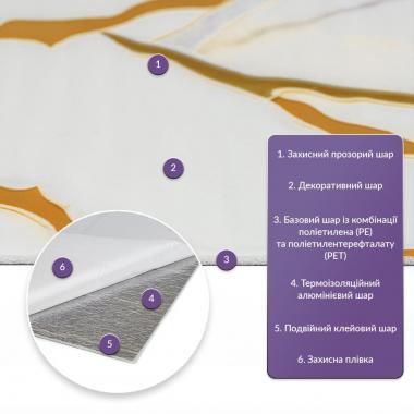 Самоклеящаяся стеновая PET плитка в рулоне 600х3000х2мм SW-00002637