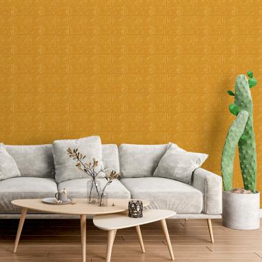 3D панель самоклеющаяся 700x770x3мм кирпич Золотой (011-3) SW-00000676