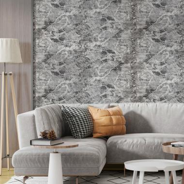 R061-2-20 Панель стеновая в рулоне 3D 700х19600х2мм Мрамор Чёрный SW-00002279