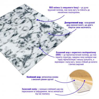 Панель стінова 3D 700х770х3мм Мармур SW-00001995