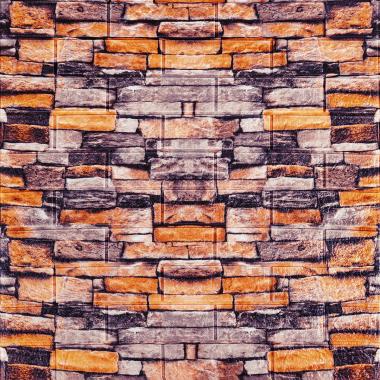 Декоративна 3D панель самоклейка 700х770х3мм Піщаник Катиринославська цегла (045-3) SW-00000692